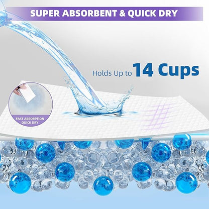 IMMCUTE Cat Pads 16.9" X 11.4", 30 Ct | Pee Pads for Cats | Thickened 6-Layer Super Absorbent Pads | Pee Pads for Tidy Cats Breeze Litter System | Cat Pee Pads