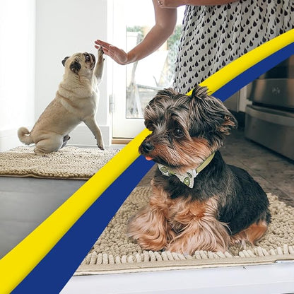 Muddy Mat® AS-SEEN-ON-TV Highly Absorbent Microfiber Door Mat and Pet Rug, Non Slip Thick Washable Area and Bath Mat Soft Chenille for Kitchen Bathroom Bedroom Indoor and Outdoor - Beige XXL 60"X48"