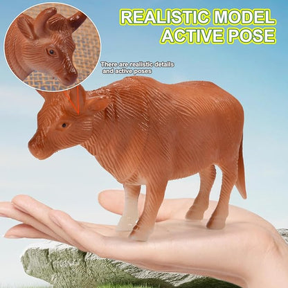 12 Pack Large Farm Animals Toys for Kids 3-5 Year Old Toddlers 1-3 Realistic Plastic Farm Animal Figures Playset Animal Poultry for Learning