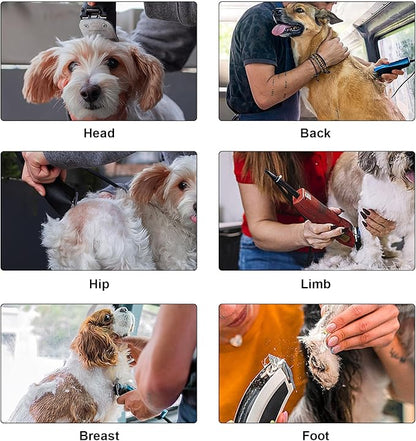 Size 7FC/5FC/4FC Detachable Pet Dog Clipper Blades, Compatible with Most Oster A5, KM Series Clippers,Made of Ceramic Blade & Stainless Steel Blade4PACK 3Pack