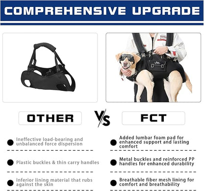 Dog Backpack Carrier - Spine-Friendly for Large Dogs(36-66lbs) Horizontal Design Dog Carrier with Adjustable Back Straps for Joint Injuries, Arthritis, Ideal for Stairs, Elderly Dogs(Size XXL)
