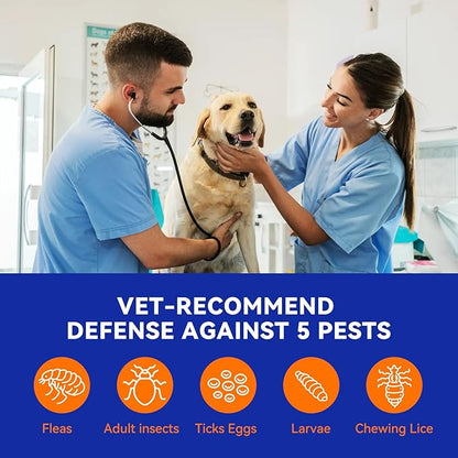 Flea and Tick Prevention for Dogs, Addcool Dog Flea and Tick Treatment, Flea & Tick Control Topical Drops, 3 Doses, Vet-Recommended(5-22 lbs)