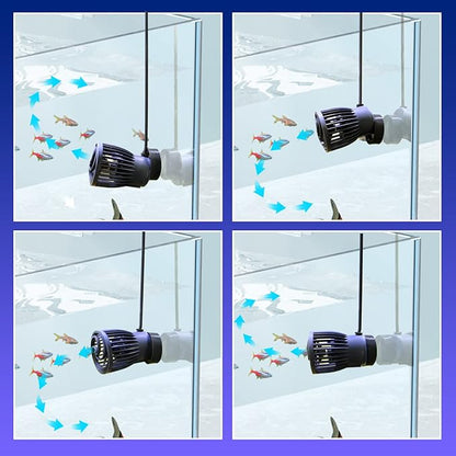 CONQUERALL 520-2600GPH 15W Wave Maker for Aquarium 24V DC Fish Tank Wave maker Sine Wave Technology Large Flow and Ultra Quiet Suit for Freshwater and Saltwater
