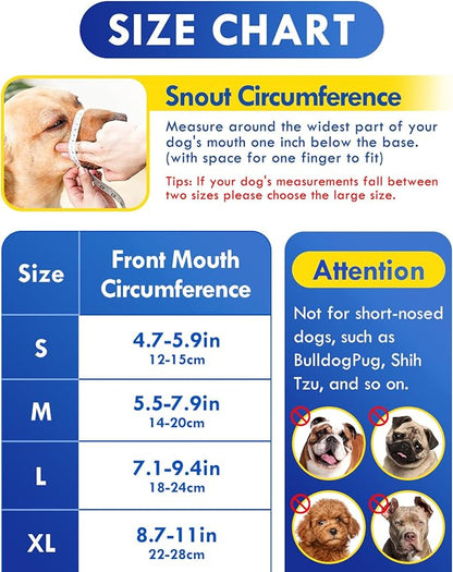 Dog Muzzle, Soft Air Mesh Muzzle for Small Medium Large Dogs Anti Biting Barking Chewing, Breathable Drinkable Adjustable Loop Pets Muzzle for German Shepherd Husky Labrador Retriever (Blue,L)