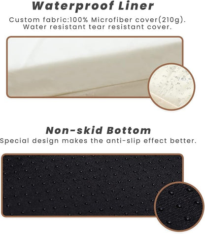 Laifug Orthopedic Memory Foam Extra Large Dog Bed Pillow(50"x36"x10", Slate Grey) Durable Water Proof Liner & Removable Washable Cover & Smart Design