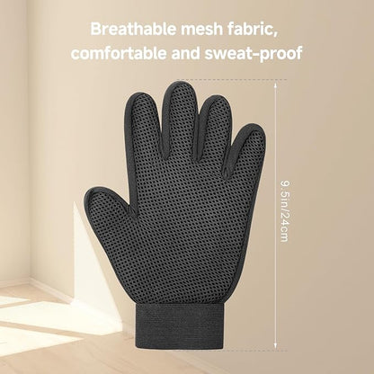 Cat & Dog Grooming Gloves for Shedding - Efficient Deshedding Pet Grooming Gloves 2-in-1 Deshedding Brush & Massage Mitt-Safe for Dogs & Cats (1 Pair Blue)