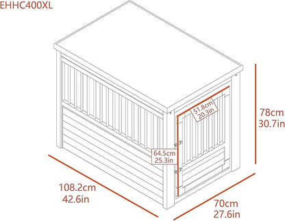 New Age Pet EHHC404XL ecoFLEX Pet Crate/End Table, Antique White, X-Large