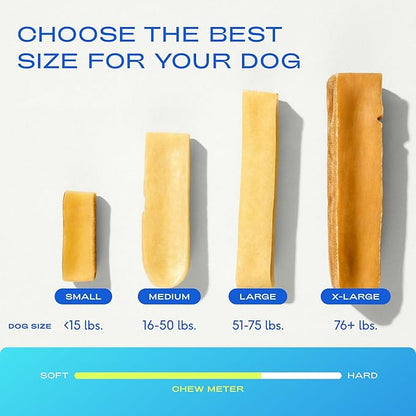 Native Pet Yak Cheese Himalayan Dog Chews - Long Lasting Dental Sticks for Large Breeds – 100% All Natural Himalayan Yak Chews for Large Dogs – Cheese Bone for Aggressive Chewers - 10 Per Pack