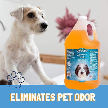 Bio-Groom Groom'n Fresh Dog Shampoo – Odor Eliminating, Dog Bathing Supplies, Puppy Wash, Cat & Dog Grooming Supplies, Cruelty-Free, Made in USA, Dog Products – 1 Gallon