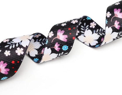 Mercano Adjustable Dog Collar - Special Design Patterns, Soft Nylon Comfortable Durable Pet Collar for Small Medium Large Dogs (XS, Floral White)