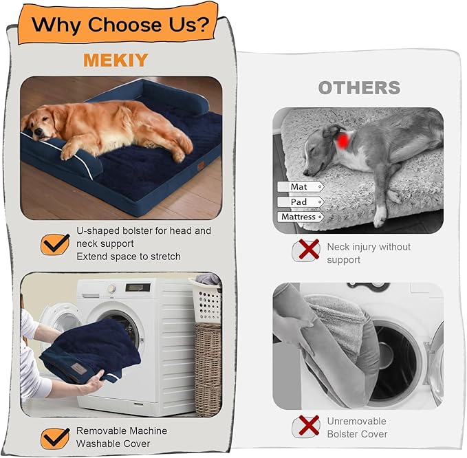 Small Dog Bed Orthopedic Washable Cat Bed Memory Foam Couch Sofa Comfy Pet Beds with Waterproof Removable Cover & Non-Slip Bottom