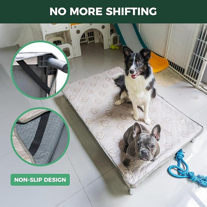 FXW TitanNest Chew-Proof Elevated Dog Bed, Raised Cot for Indoor/Outdoor/Camping Use, Durable & Waterproof Cooling Pet Bed with Exclusive Cover for Extra Large Dogs, 56.0" L x 31.0" W x 7.3" H, Black