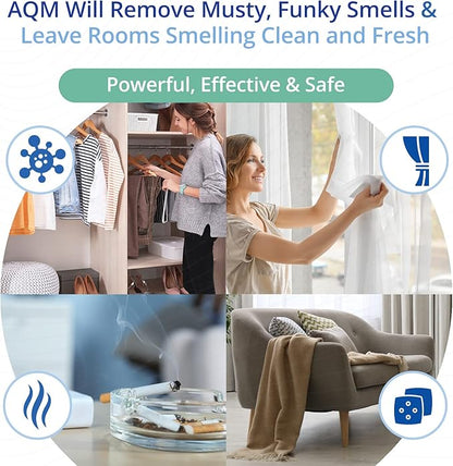 AQM by OdorXit, Air Quality Manager Chlorine Dioxide Odor Removal Packet, Dog Odor Eliminators for Home, Wet Dog Smell & Car Deodorizer, Strong Smell Neutralizer, 10g