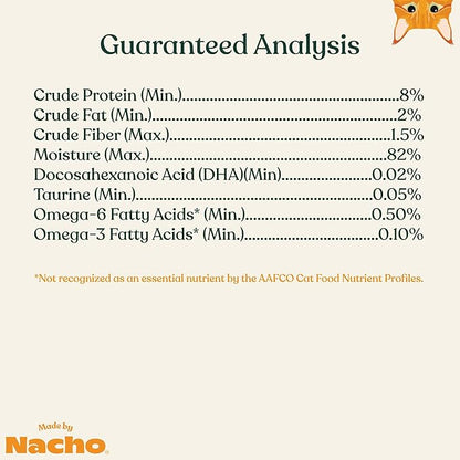 Made by Nacho Wet Cat Food, Grass-Fed, Grain-Finished Minced Beef in Bone Broth for Hydration with Prebiotics for Digestive Health, High Protein, 2.5oz Cups (10 Pack)