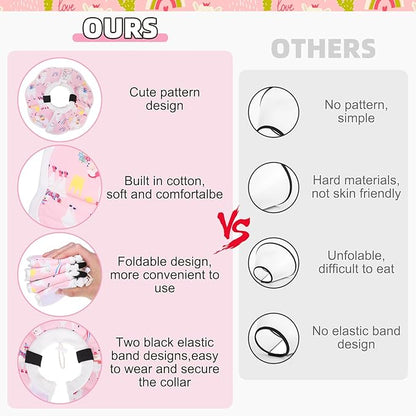 KOOLTAIL Cat Cone Collar, Adjustable Soft Comfortable Cat Recovery Collar to Stop Licking, Foldable Donut Water Resistant Pet Cone for Small Large Cats Kittens After Surgery Alpaca M