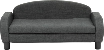Paws & Purrs Multi-Cat Sofa Elevated Pet Bed for Indoor Cats Raised Cats Couch with Removable Washable Mattress Cover for Kittens, Dogs - 35.5" Wide, Gray