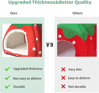 Guinea Pig Hideout Bed Rabbit House Cave Accessories Cozy Hide-Out for Bunny Hedgehog Ferret Chinchilla&Other Small Animals