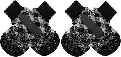 EXPAWLORER Anti Slip Dog Socks to Prevent Licking Paws, Dog Shoes for Hot Pavement, Dog Booties for Small Medium Large Senior Dogs, Traction Control Boots & Paw Protectors for Hardwood Floors