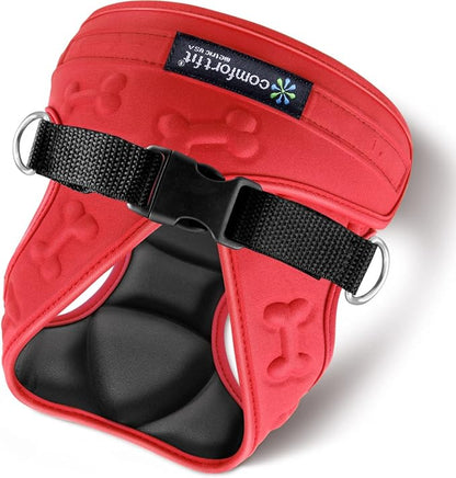 Comfort Fit Dog Harness No Pull No Escape Harness Adjustable Buckles Soft Padded Reflective Choke Step in Dog Vest with Easy Control Handle for Small Medium Large Dogs & Puppies