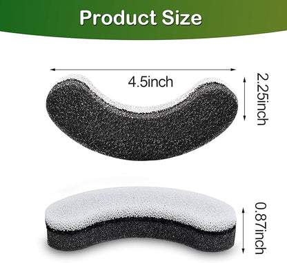 Cat Water Fountain Filter,Arc-Shaped Sponge Activated Carbon Cat Fountain Filters Replacement Filter Compatible WF050 & WF100 Automatic Pet Water Fountain(6 Pack)