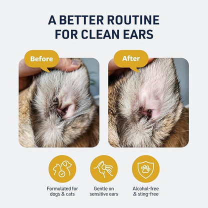Veterinary Formula Clinical Care Ear Therapy Wipes, 100ct – Cat and Dog Ear Cleaner – Help Relieve Itchy Ears Quickly & Effectively Remove Dirt, Debris, and Foul Odor