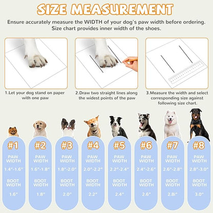 Winter Dog Snow Boots with Warm Wool Lining, Dog Shoes for Large Small Medium Dogs, Dog Booties and Paw Protectors, Anti-Slip Dog Shoes with Reflective for Snow, Hardwood Floors, Hiking (Size 3)