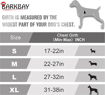 BARKBAY No Pull Dog Harness Front Clip Heavy Duty Reflective Easy Control Handle for Large Dog Walking(Black,L)