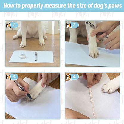 BEAUTYZOO Anti Slip Dog Socks for Small Medium Large Dogs,Paw Protector with Grips for Hardwood Floor Hot/Cold Pavement,Traction Control 3 Pairs AntiTwist Dog Shoes to Prevent Licking for Senior Dog