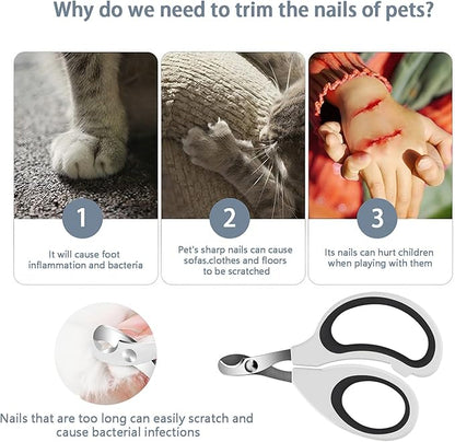 Cats & Dogs Pets Nail Clippers & Trimmers Rabbit Nail Clippers cat Nail Clippers for Indoor Cats cat Claw Clippers with Safety Guard Professional Grooming Tool for Cat Kitten