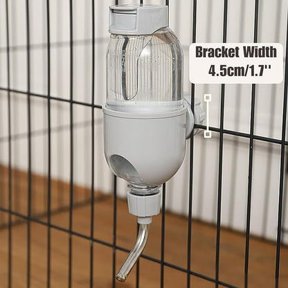 Pet Water Bottle for Cage Crate 26oz Non-Drip Water Dispenser for Small Animal Rabbit Bunny Guinea Pig Chinchilla Ferret Squirrel Hedgehog (Gray, 26oz)