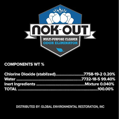 NOK OUT Odor Remover, Pet Deodorizer and Cleaning Spray, Made in the USA, 32 Fluid Ounce Spray, 6-Pack