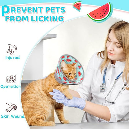 Cat Cone Collar Soft to Stop Licking, Adjustable, Foldable Lightweight Kitten Cones After Surgery Recovery for Cats & Kittens, Cat Cone Alternative (Blue, M)