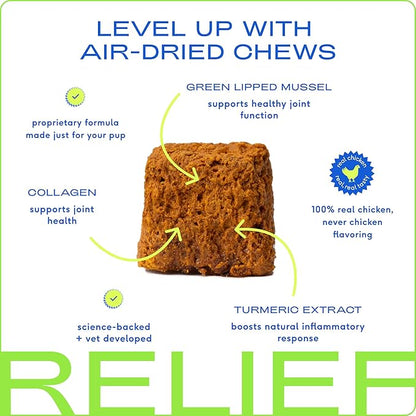Native Pet Pain Relief for Dogs - Collagen for Dogs Promotes Joint Health, Reduce Inflammation & Stiffness - Senior Pup Joint Supplement - Natural Pain Reliever for Active & Aging Pets - 120 Chews
