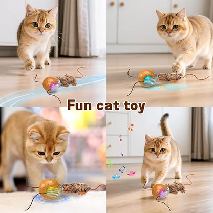 Automatic Interactive Cat Ball Toy – Mouse-Inspired Auto-Moving Ball for Indoor Cats