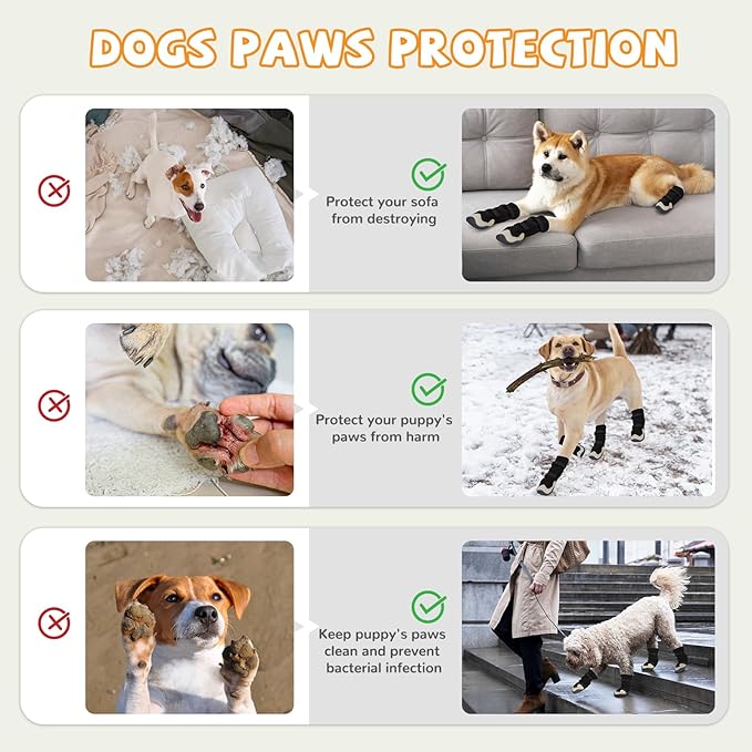 Dog Shoes for Medium Large Size Dogs, Breathable Dog Shoe for Hot Pavement, Dog Booties and Paw Protectors to Prevent Licking, Anti-Slip Dog Boots with Reflective for Summer, Hiking, Snow (Size 1)