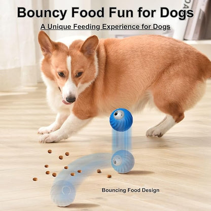 Zoomie Buddy 2.0, Zoomie Buddy for Dogs, 2 in 1 Smart Touch Interactive Dog Balls ＆ Pet Feeder, 2.83" Diameter, Suitable for Small/Medium Dogs, with Fruit Plush Cover (2*Blue, Only)