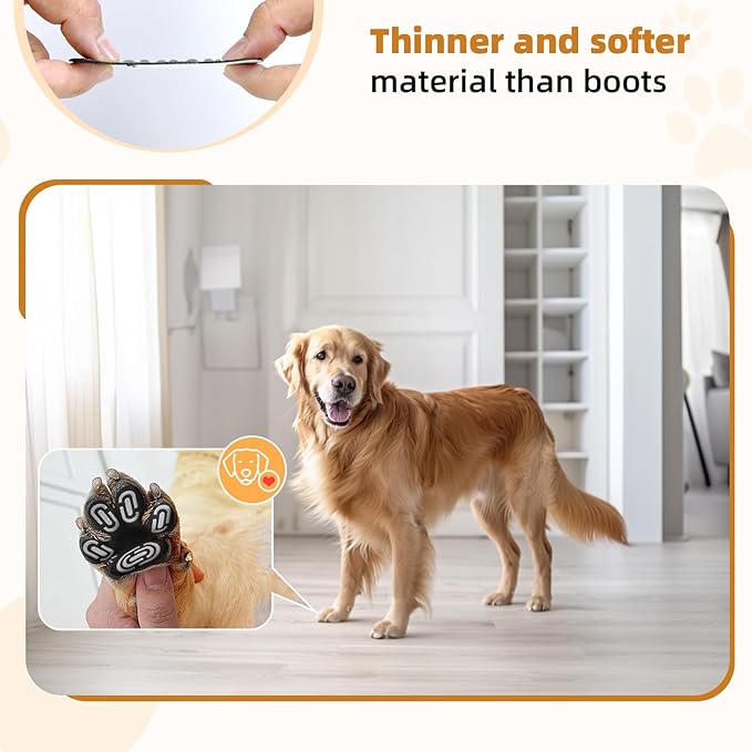Anti-Slip Dog Paw Protector Pads for Senior Dogs, Dog Paw Adhesive Pads on Hardwood Floor,Senior Pets Essentials with Strong Traction,Puppy Grippers,12 Sets 48 pc S