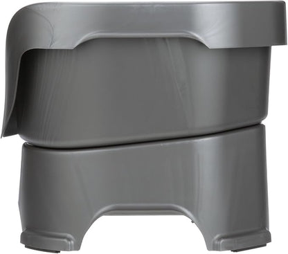 Neater Pet Brands Neater Feeder Deluxe Mess Proof Dog Bowls Elevated for Medium Dogs 19-40 lbs, Made in USA, No Spill Raised Dog Food Bowl Stand Feeding Station, Food and Water Bowl Set, Grey