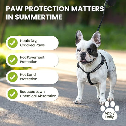 Lick-Safe Dog Paw & Nose Balm with Coconut Oil | All-Natural Paw Moisturizer & Cream for Dry, Cracked Pads & Snouts| Paw Wax & Soother, Nose Butter for Bulldogs| Horse Hoof Care (2.1 oz*2)