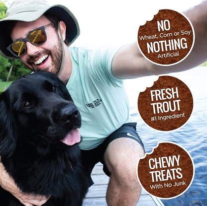 Smart Cookie All Natural Dog Treats - Trout & Apple - Training Treats for Dogs with Allergies, Sensitive Stomachs - Soft Dog Treats, Grain Free, Chewy, Human-Grade, Made in USA - 5oz, Pack of 3
