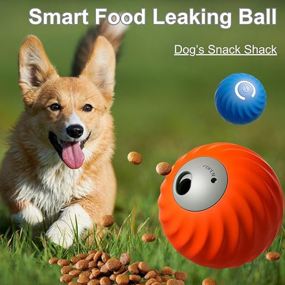 Zoomie Buddy 2.0, Zoomie Buddy for Dogs, 2 in 1 Smart Touch Interactive Dog Balls ＆ Pet Feeder, 2.83" Diameter, Suitable for Small/Medium Dogs, with Fruit Plush Cover (2*Blue, Only)