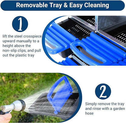 Chicken Nesting Box, 10 Hole 2 Layer Hen Nest Boxes, Roll Away Eggs Laying Boxes,Cleanable Pull Out Hen Roosting Boxes