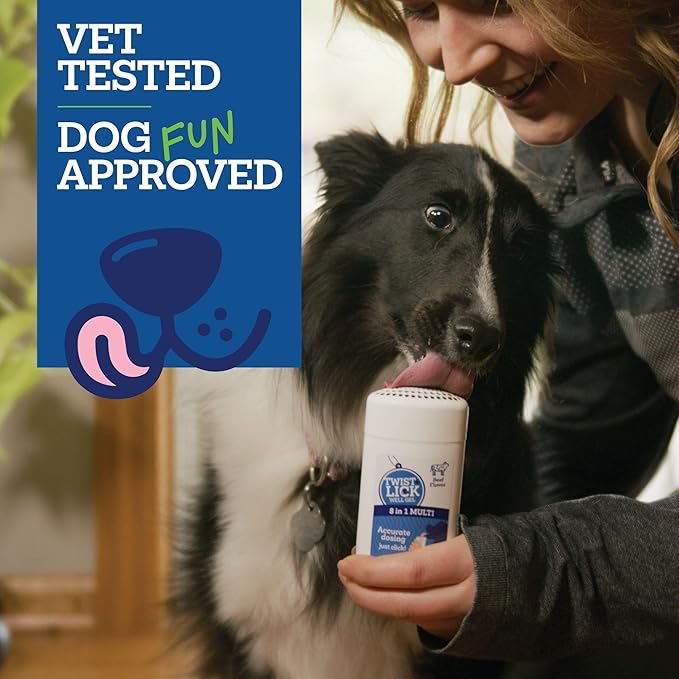 Twist + Lick Well Gel 8 in1 Supplement for Dogs 2.3 oz
