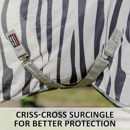 Schneiders Soft Interlock Mesh II Zebra Horse Fly Sheets | Striking Zebra Pattern for Fly Deterrence & Superior UV Protection