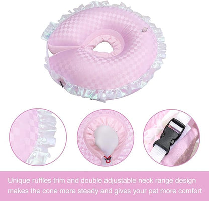 CuteBone Inflatable Dog Cone Alternative for Large Dogs After Surgery-Double Adjustable Neck Range P23SO00101XL