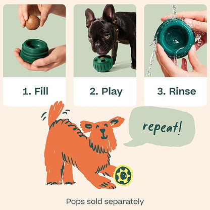 WOOF Pupsicle - Long-Lasting Interactive Dog Toy to Keep Your Pup Busy and Distracted - Safe for Dogs - Low-Mess Design - Dog Toys for Medium and Large Dogs 25-75 lbs