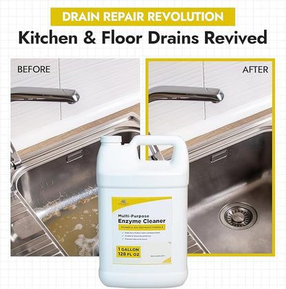 NORTHWEST ENTERPRISES Multi-Purpose Enzyme Cleaner - Household and Commercial Enzyme Cleaner, Fresh Lemon Scent (1 Gallon)