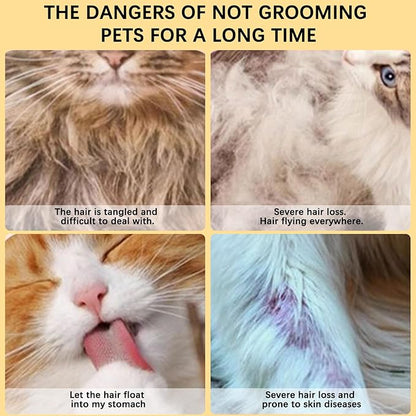 Pet Steam Brush Dog Four in One Multi-Purpose Cat Steam Brush Has Self-Cleaning Function Anti Static Massage Cleaning and Shedding Innovative Spray Function is Ideal for Cats and Dogs