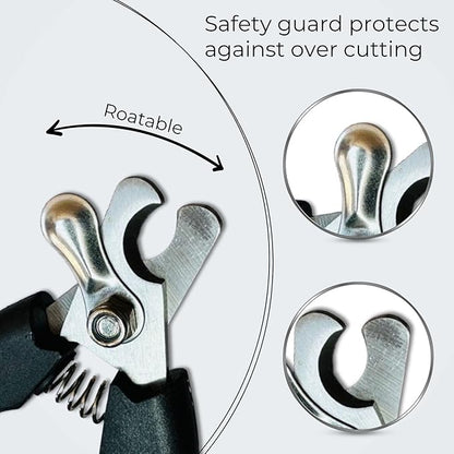 Professional Dog Nail Clippers for Medium & Large Dogs, Cats – Safety Guard, Stress-Free Trimming