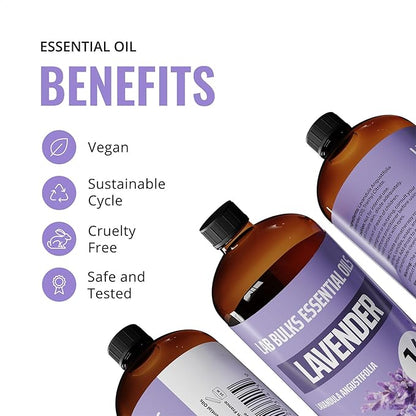 Lavender Essential Oil 16 oz Bottle for Diffusers, Candles, & Home – Aromatherapy Oil 1 Pack